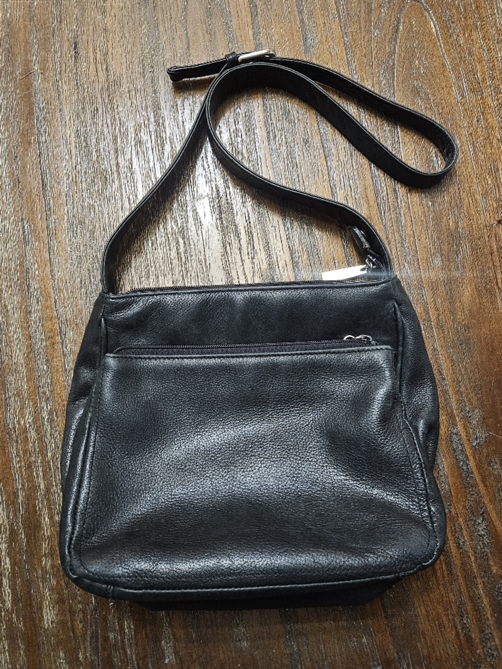 Vintage Wilsons Leather Black Crossbody Bag Soft Minimalist Everyday Purse